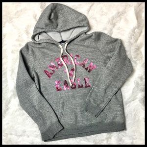 American Eagle Sweatshirt▪️Gray/Metallic Pink